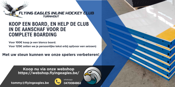 Board met boodschap op